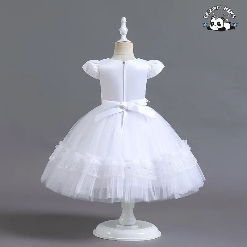 LEZONKIDS - 2022 New Girl's Dress Mesh Flower Dress Foreign Trade Children's Dress Spot Wholesale
